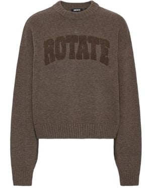 ROTATE BIRGER CHRISTENSEN Round-Neck Knitwear - Brown