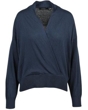 Ralph Lauren Truien & Vesten ,Blauw ,Katoen Pullover Incrociato