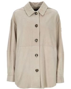 Peuterey Jassen ,Leer Lya Jacket - Naturel