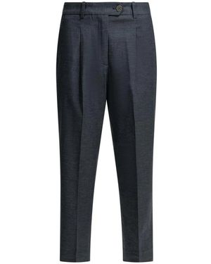Circolo 1901 Broeken ,Blauw ,Katoen Gekreukte Pantalon