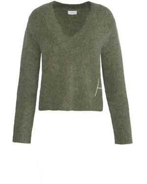 Hèst V-Neck Knitwear - Green
