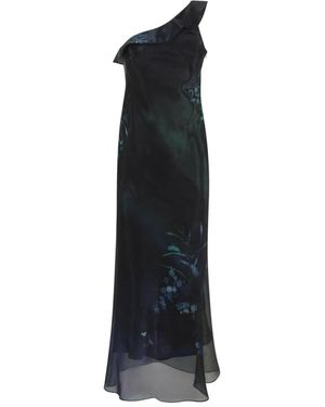 Giorgio Armani One-Shoulder Long Dress - Black