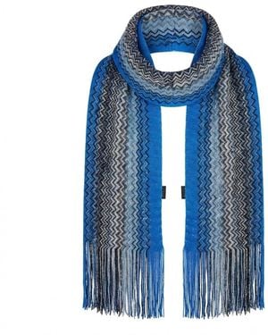 Missoni Gemusterteter Schal - Blau