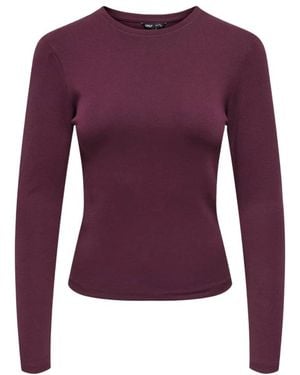 ONLY Onlriley O-Neck/S Top - Paars