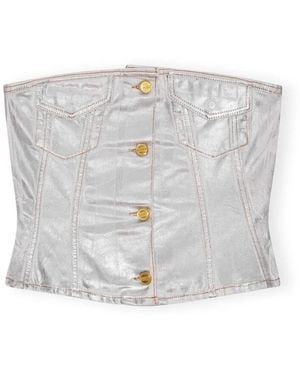 Ganni Sleeveless Tops - Metallic