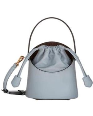 Etro Kleine Saturno Leder-Bucket Bag - Blau