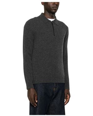 Canali Truien & Vesten ,Grijs ,Round-Neck Truien - Zwart