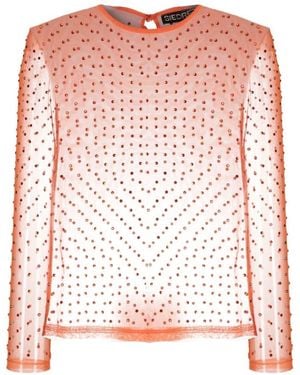 Siedres Desta Sheer Blouse - Pink
