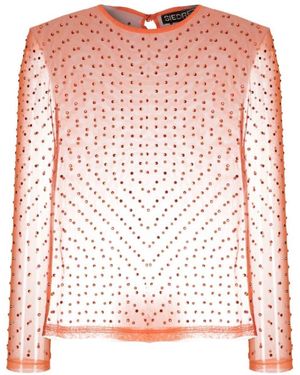 Siedres Desta Sheer Blouse - Roze