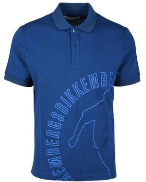 Bikkembergs Katoen Elastaan Polo - Blauw