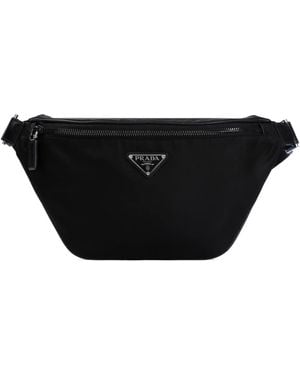 Prada Schwarze Re-Nylon Gürteltasche Mit Logo