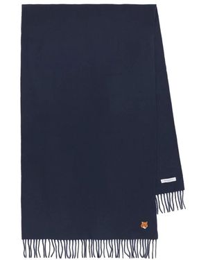 Maison Kitsuné Fox Head Scarf - Blau
