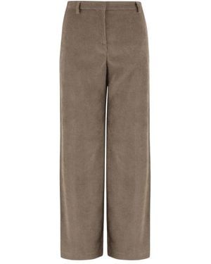 F.it Stoffhose Aus Geripptem Samt - Braun