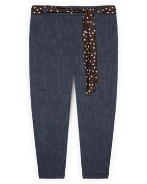 FIORELLA RUBINO Cropped Trousers - Bleu
