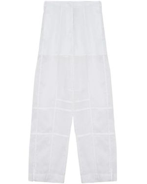 Jil Sander Panelled Broeken - Wit