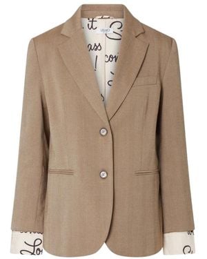 Liu Jo Herringbone Blazer Wf6211T732Al9179 - Braun