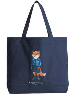 Maison Kitsuné Tote Bags - Blu