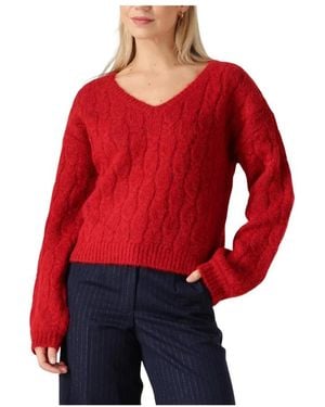 Ydence Gestrickter Pullover Jessie - Rot