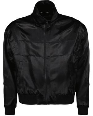 Saint Laurent Teddy Full-Zip Jacket Bomber - Black