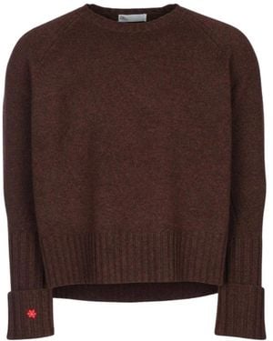 Tory Burch Round-Neck Knitwear - Marron