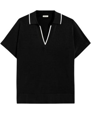 Aspesi Tops ,Zwart ,Katoen Polo 3224