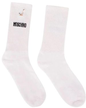 Moschino Goose Terry Socks - Wit