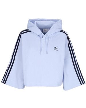 adidas Lichtgewicht Damessweatshirt Met Korte Mouwen En Capuchon Originals Cropped Hoodie - Blauw