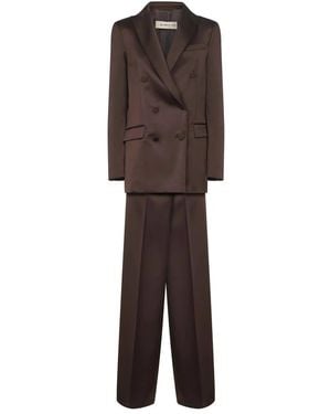 Blanca Vita Double Breasted Suits - Marrone