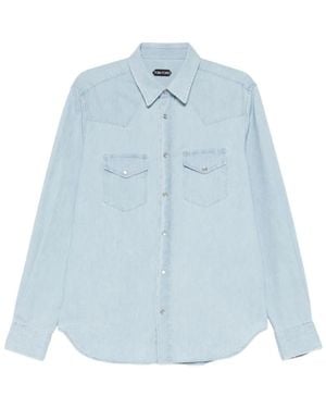 Tom Ford Denim Shirts - Blue