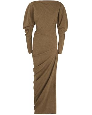 Cortana Kleedjes ,Bruin ,Wol Timeless Dress - Naturel