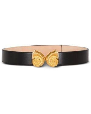 Balmain Cinturón De Cuero Con Hebilla Adornada, Mujer, Talla - Negro
