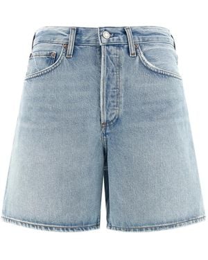 Agolde Dame High Waist Shorts - Blau