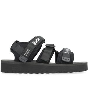 Palm Angels Velcro Flat Sandalen - Schwarz