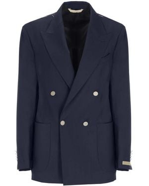 BRIGLIA Jassen ,Blauw ,Wol Blanchette Double-Breasted Jacket