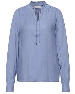 Street One Overhemden ,Blauw ,Licht Viscose Blouse
