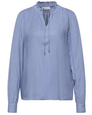 Street One Overhemden ,Blauw ,Licht Viscose Blouse