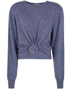 Magda Butrym Round-Neck Knitwear - Bleu