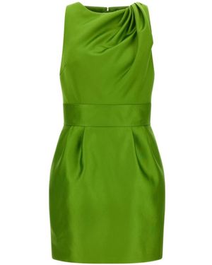 Elisabetta Franchi Kleedjes ,Groen ,Fitted Duchesse Dress