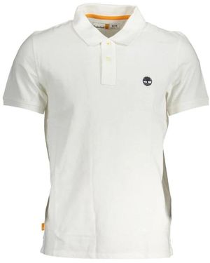 Timberland Tops ,Wit ,Katoen Klassiek Poloshirt Korte Mouw