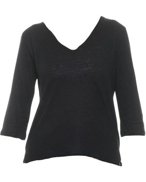 Majestic Filatures Long Sleeve Tops - Black