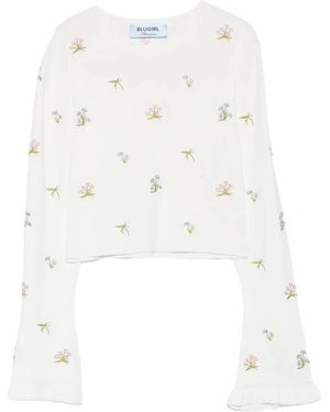 Blugirl Blumarine Long Sleeve Tops - White