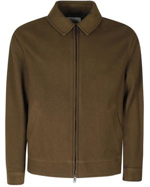 Circolo 1901 Jassen ,Bruin ,Wol Zip-Up Blouson - Groen