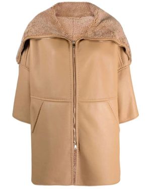 Max Mara Pappino Shearling-Mantel - Natur