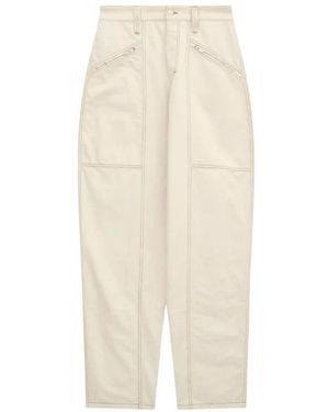 Isabel Marant Straight Trousers - Natural
