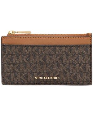 Michael Kors Accessoires ,Bruin ,Polyester Jet Set Small Card Case