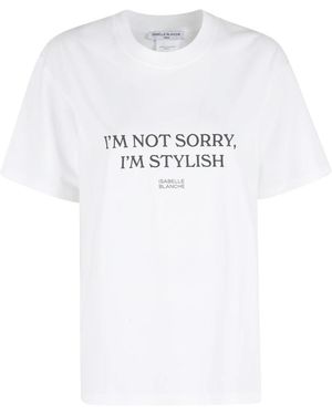 Isabelle Blanche Tops ,Wit ,T-Shirt Met Slogan