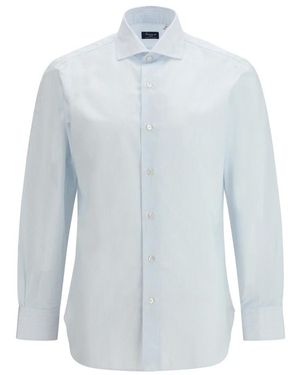 Finamore 1925 Overhemden ,Blauw ,Katoen Napoli Shirt