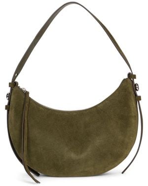 Tory Burch Romy Wildleder Halbmondtasche - Grün