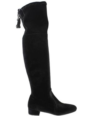 Prada Velvet Over-The-Knee Laarzen - Zwart