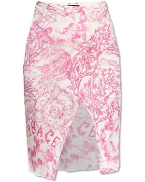 Versace Rokken ,Roze ,Rok Met Underwater Barocco Print